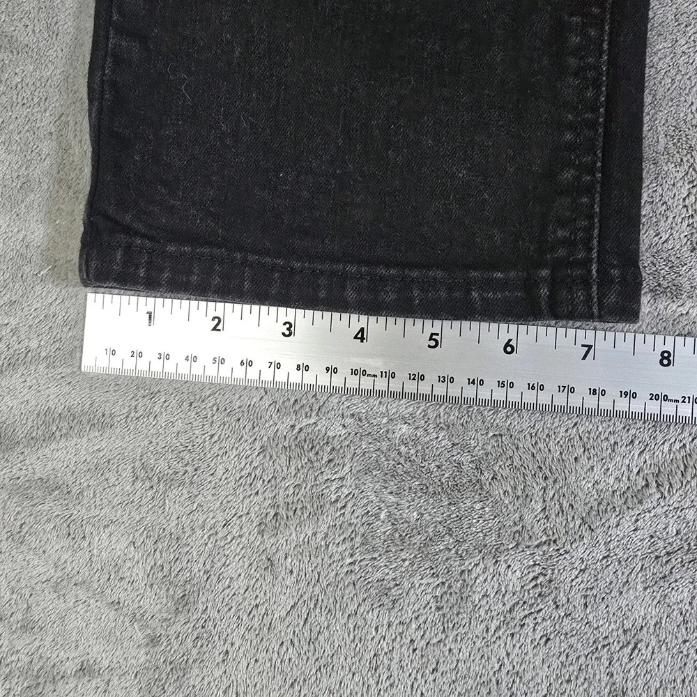 Levis Jeans Mens 34x27 Black Wash 502 Straight Leg Normcore Casual Classicore